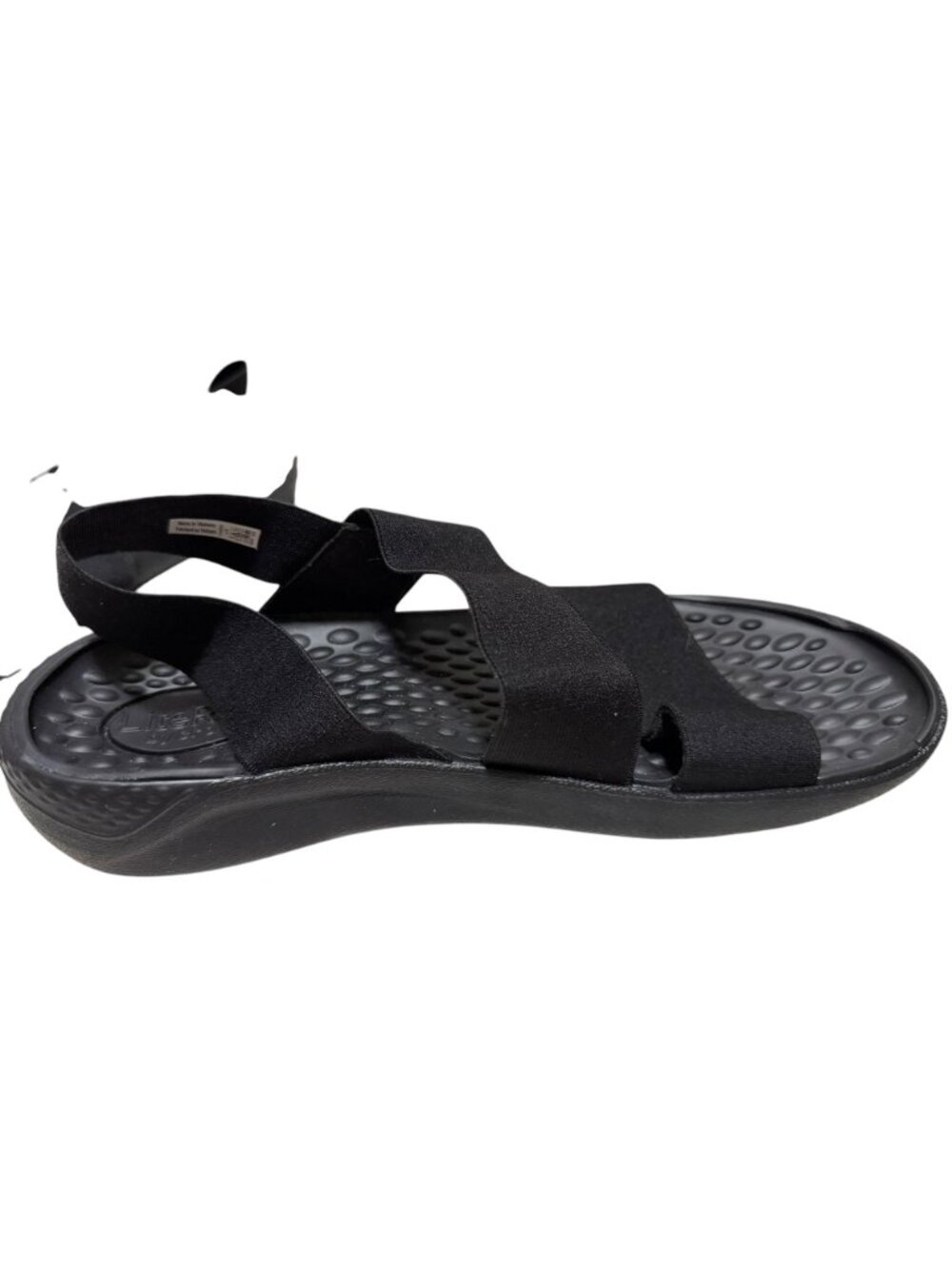 Crocs Womens Size 10M Lite Ride Sandals Slingback Black Strappy Elastic Comfort - Picture 2 of 8
